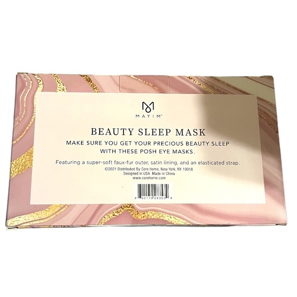 NWT Mayim Beauty Faux Fur & Satin Cozy Comfort Luxure Faux Fur Eye Sleep Mask - Picture 2 of 4